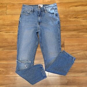 FRAME Size 28 Le Sylvie Slender Straight Leg High Rise Jeans Light Blue